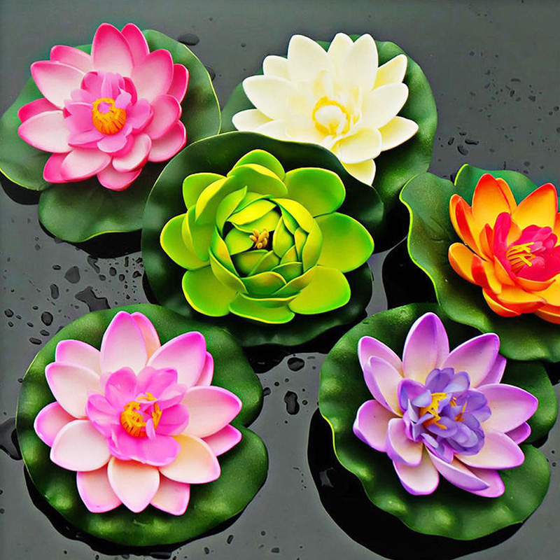 Aquarium Fish Types - 10cm/18cm Artificial Lotus Fake Plant Pond