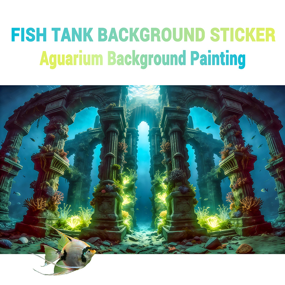 Aquarium Fish Poster - Deep-sea relics，Fish tank background painting， Aquarium