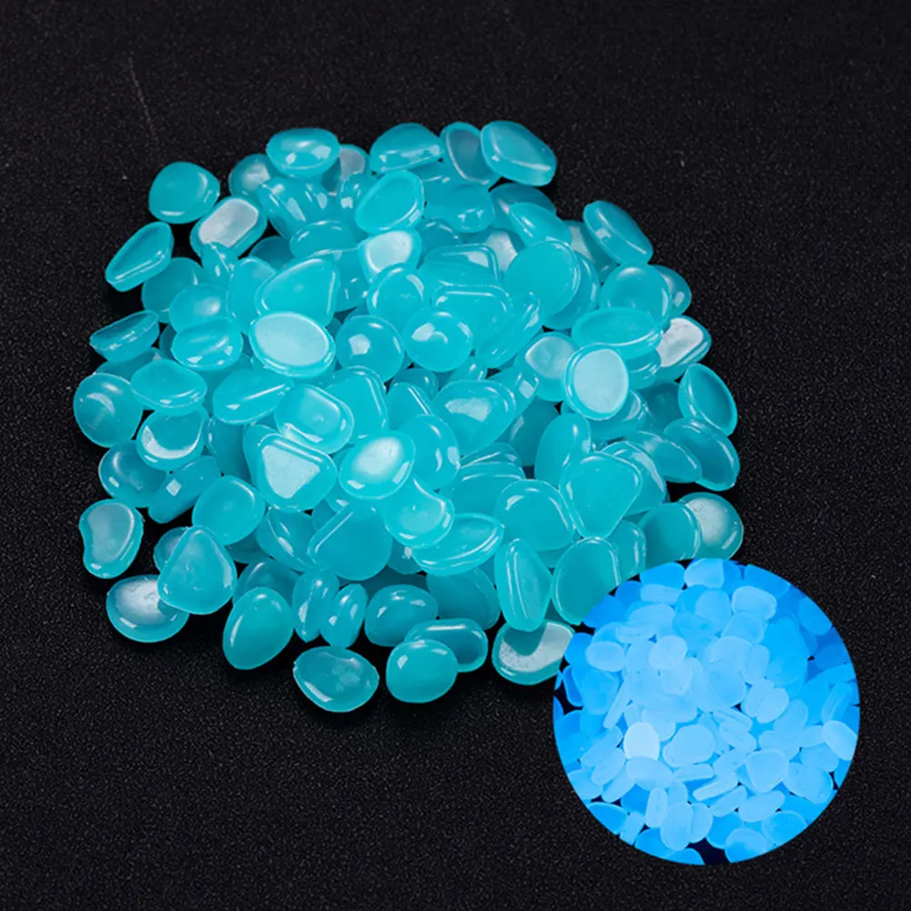 Aquarium Fish Types - 100Pcs Pebbles Glow In The Dark
