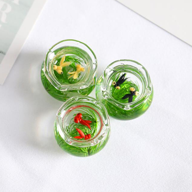1/12 Lovely Dollhouse Miniatur - Fish Aquarium Home ulasan dan harga