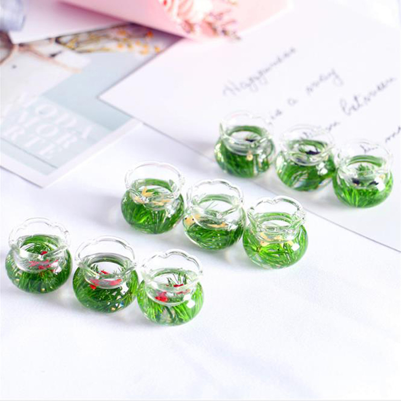 1/12 Lovely Dollhouse Miniatur - Fish Aquarium Home ulasan dan harga