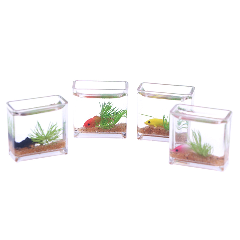 1Pc 1:12 Dollhouse Miniature F - Fish Aquarium Home ulasan dan harga