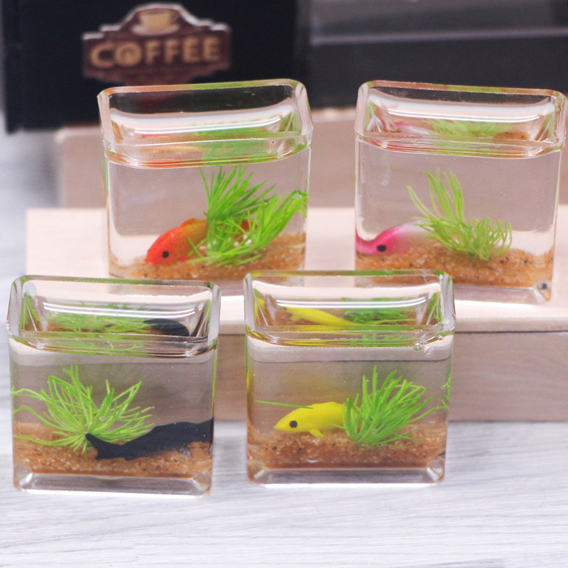 1Pc 1:12 Dollhouse Miniature F - Fish Aquarium Home ulasan dan harga
