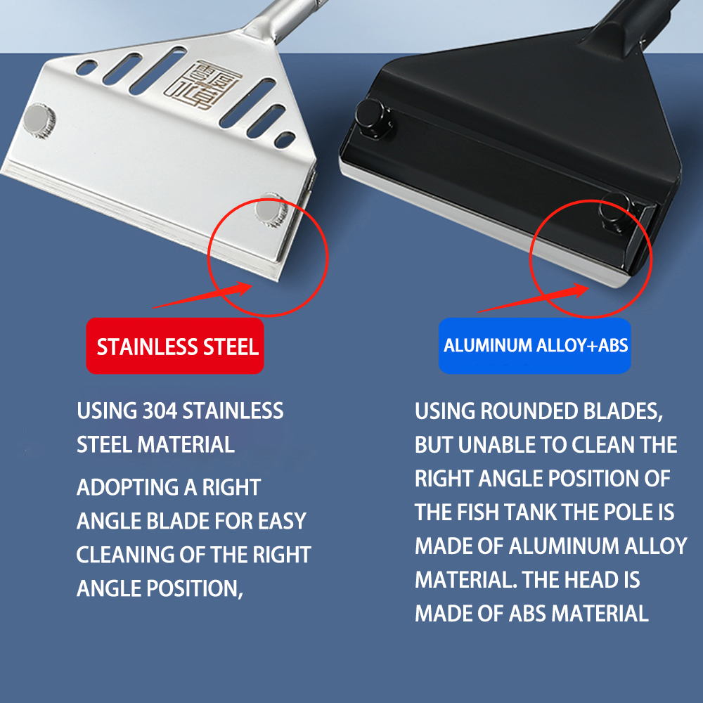 Aquarium stainless steel fish  - Algae Scraper Blade ulasan dan harga