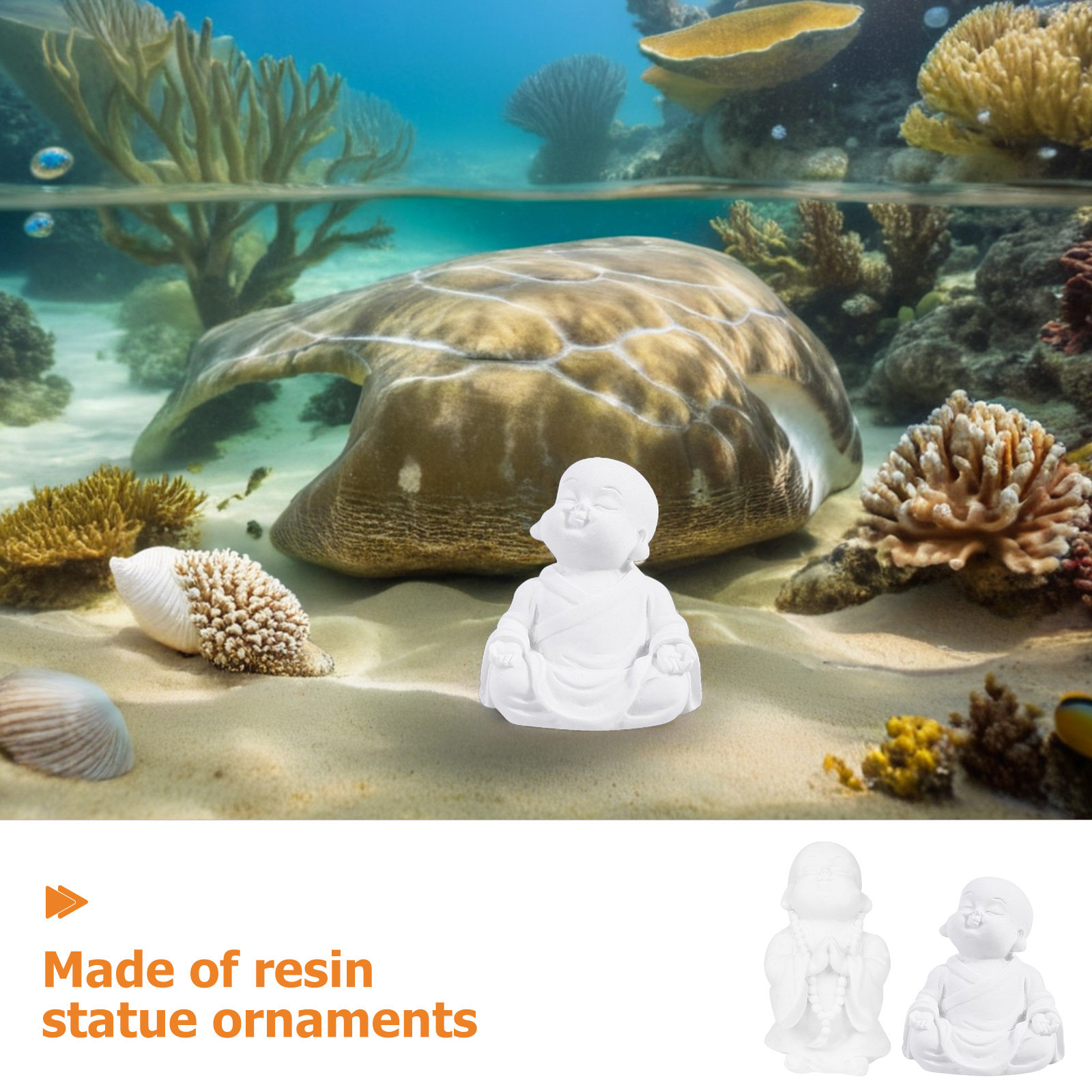 4Pcs Maitreya Buddha Statue Re - Fish Aquarium Home ulasan dan harga