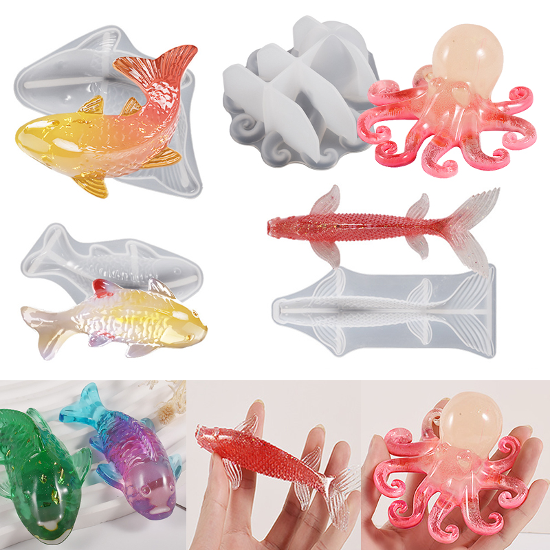 3D Koi Fish Shaped Epoxy Resin - Fish Aquarium Home ulasan dan harga