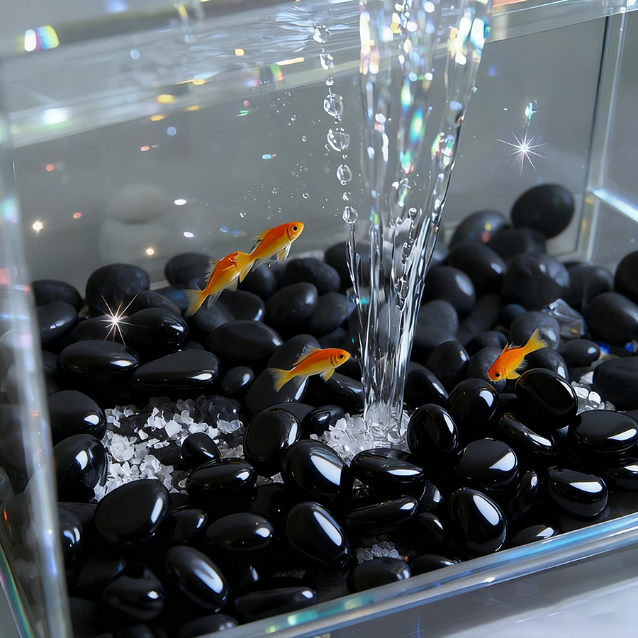 200g Black High Polished Natur - Aquarium Fish Types ulasan dan harga