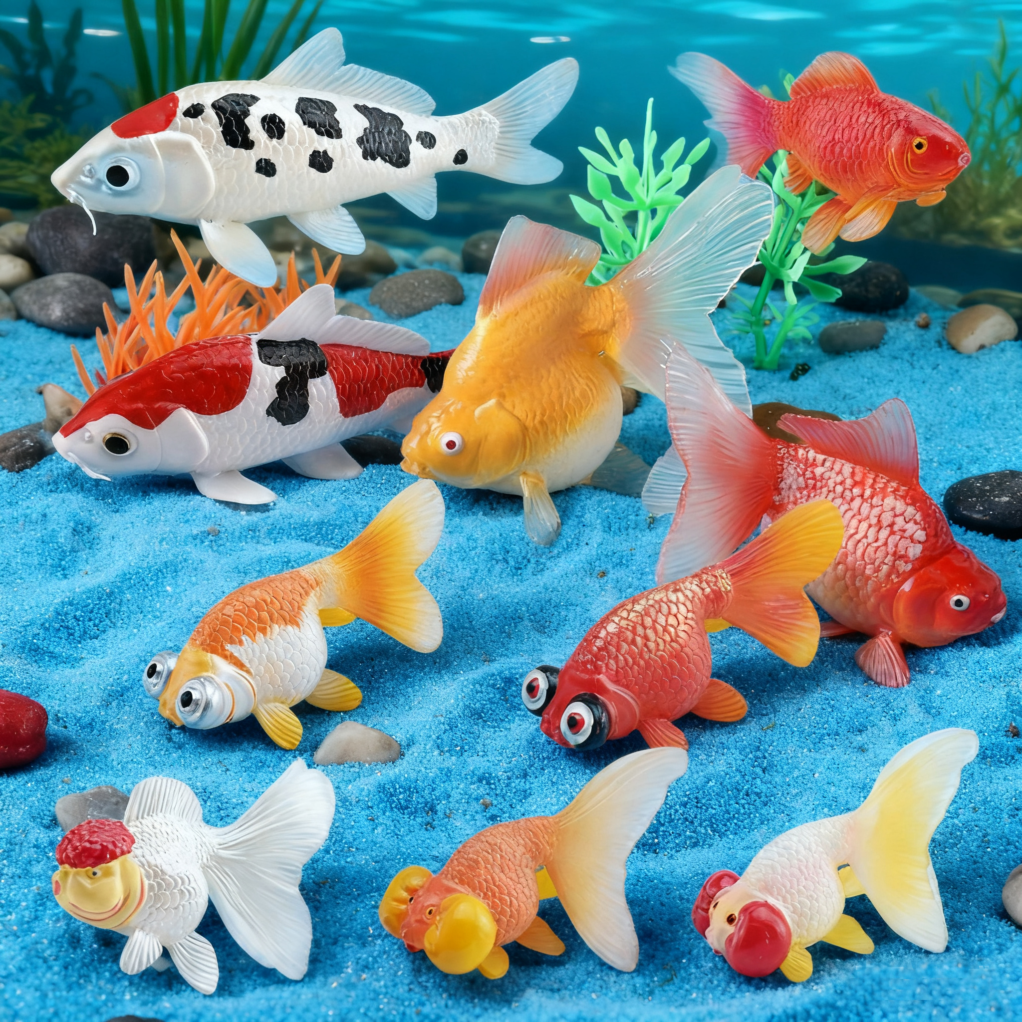 Colorful Lifelike Plastic Gold - Aquarium Fish Reviews ulasan dan harga