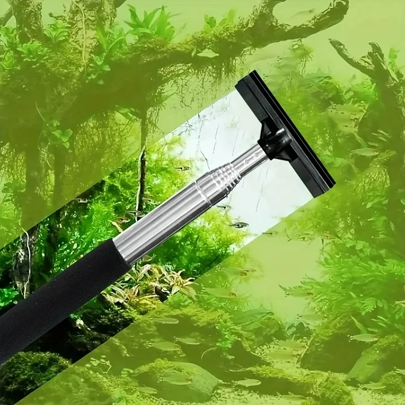 Telescopic Aquarium Scraper Br - Algae Scraper Blade ulasan dan harga