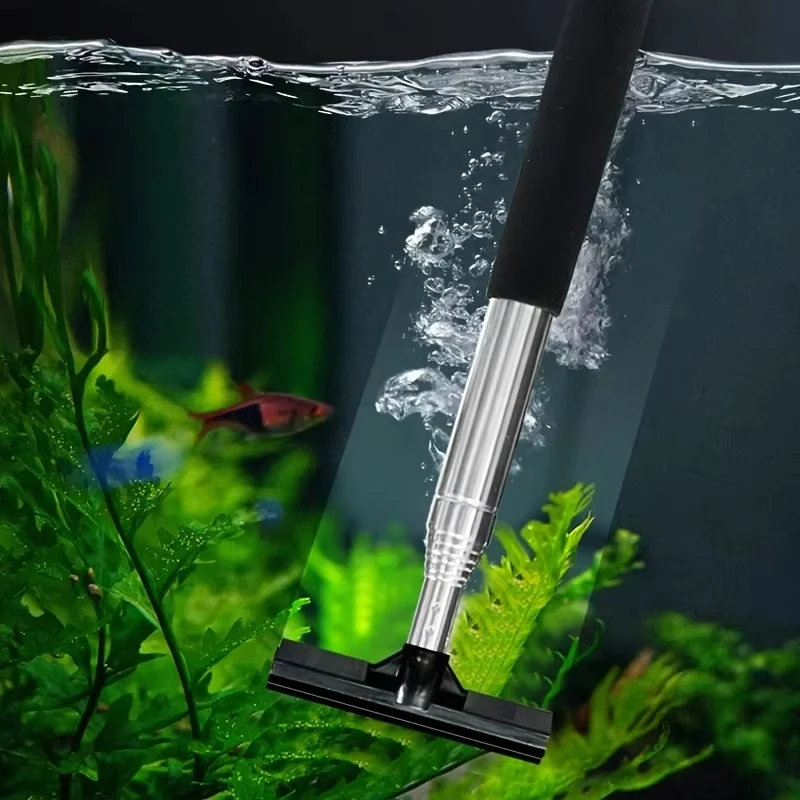 Telescopic Aquarium Scraper Br - Algae Scraper Blade ulasan dan harga