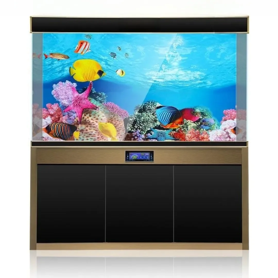 Background Aquarium 3D Sticker - Aquarium Fish Poster ulasan dan harga