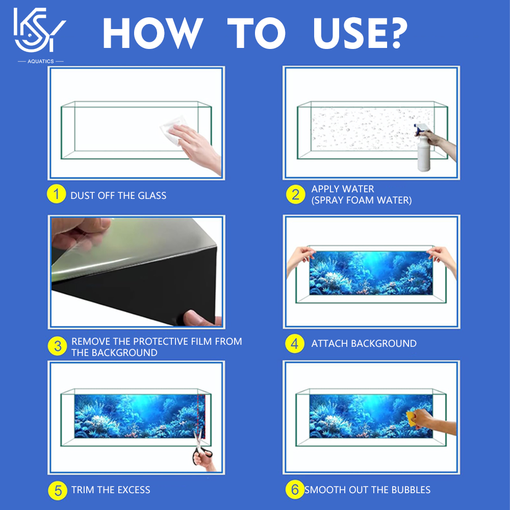 Thick Self-Adhesive Aquarium B - Aquarium Fish Poster ulasan dan harga