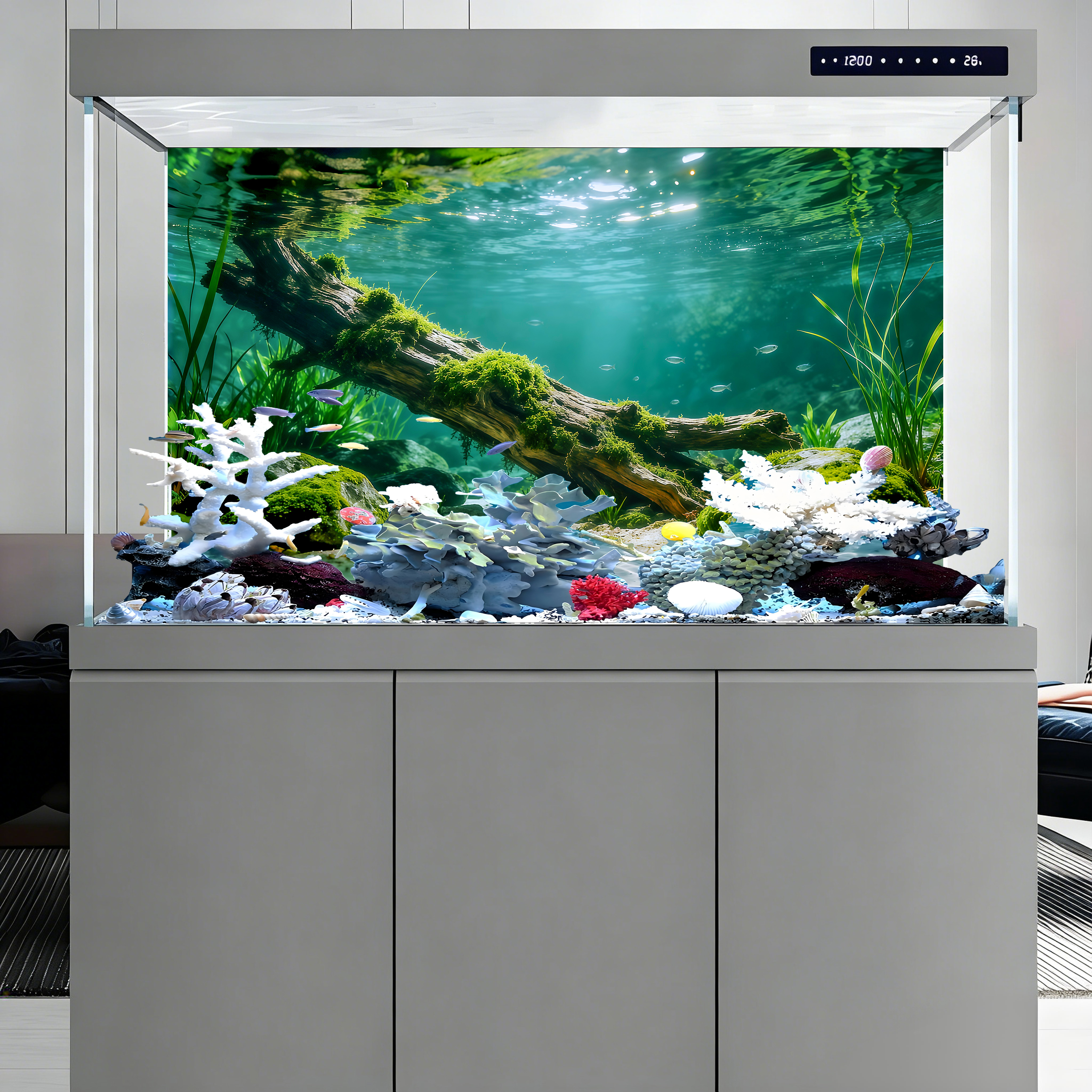 Dead wood at the bottom of the - Aquarium Fish Poster ulasan dan harga