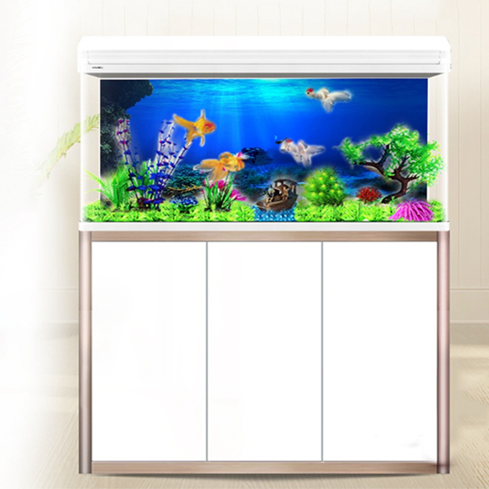 PVC Aquarium Background Poster - Aquarium Fish Poster ulasan dan harga