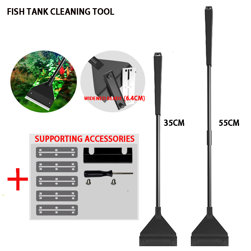 Aquarium cleaner fish tank alg - Algae Scraper Blade ulasan dan harga