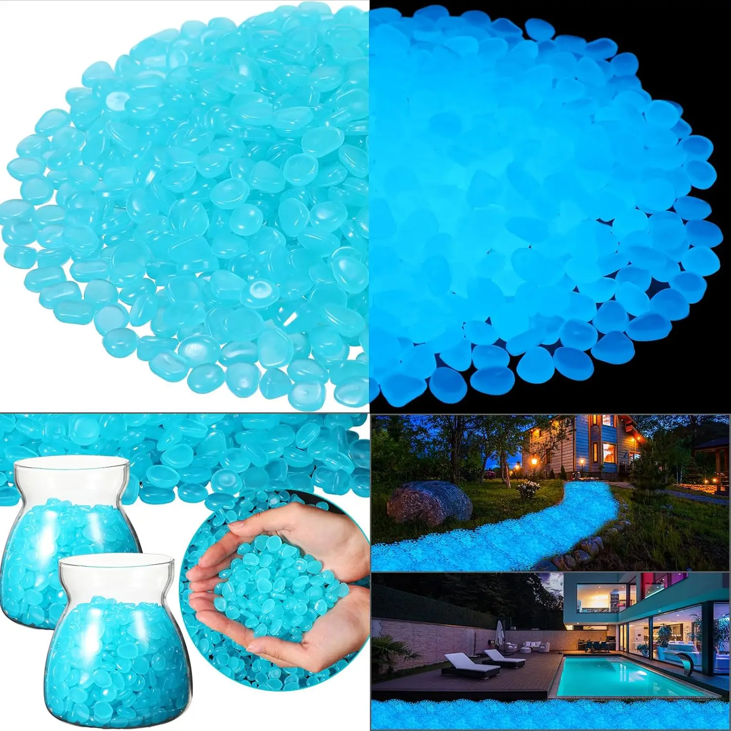 500Pcs Glow in The Dark Garden - Fish Aquarium Home ulasan dan harga